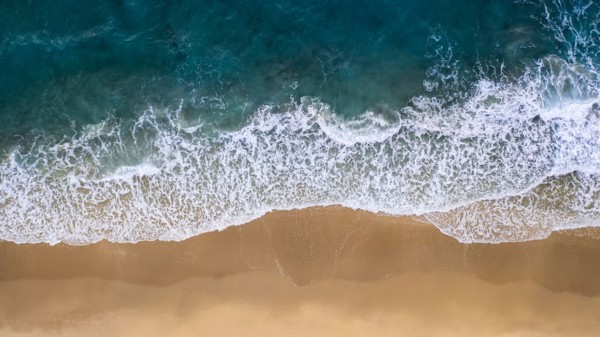 Drone shot of beach