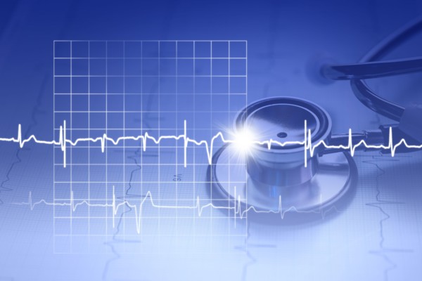 Multiple exposure of electrocardiogram and stethoscope