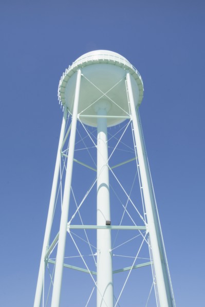 Water tower against sky