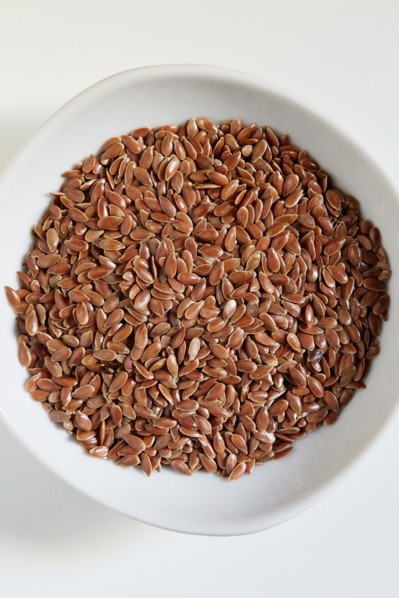 Flax seeds in bowl
