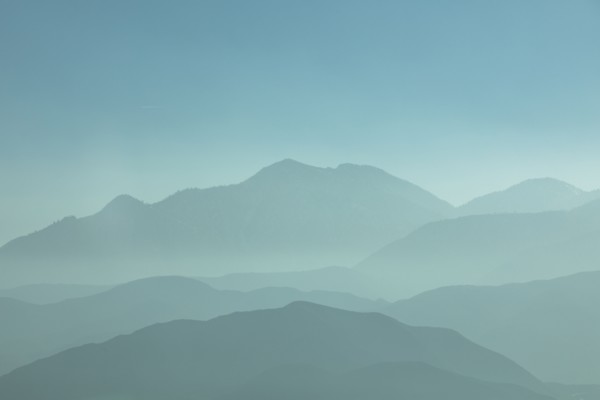 Silhouette of mountain range
