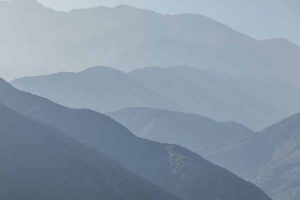 Silhouette of mountain range
