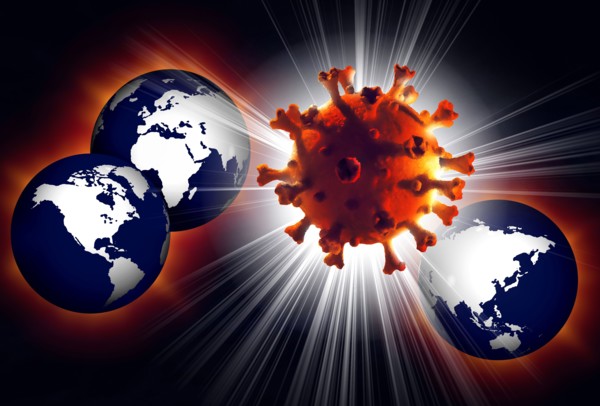 Model of Coronavirus spreading pandemic over globe