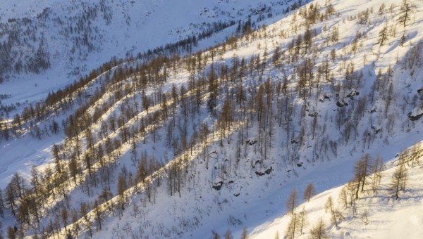 Switzerland, Canton Wallis, Simplon pass, Mountains on sunny day in winter