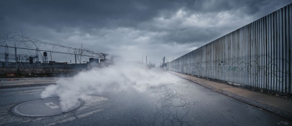 USA, Michigan, Detroit, Abandoned industrial district