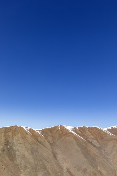 USA, Idaho, Bellevue, Mountain peaks under blue sky