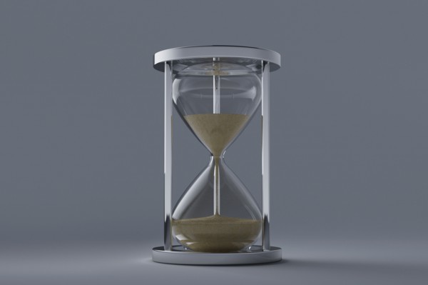 Studio shot of hourglass