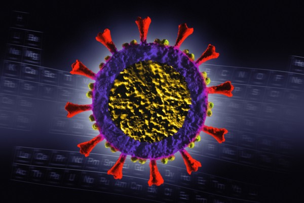 Digitally generated Coronavirus model