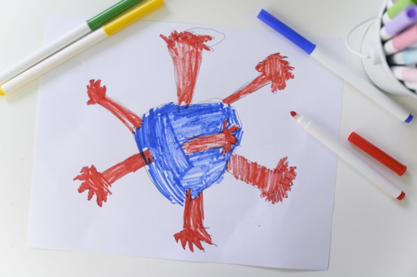 Drawing of coronavirus