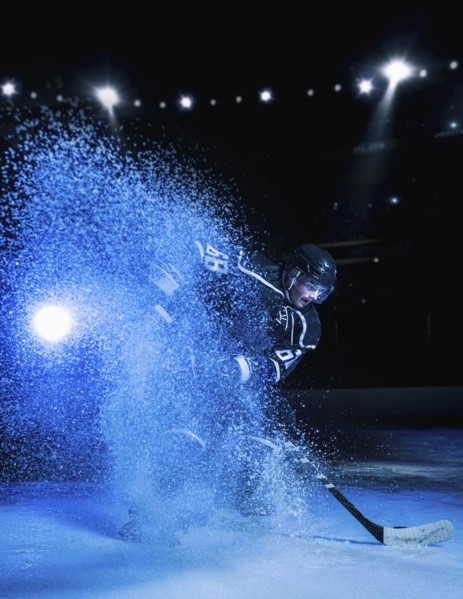 Hockey player on ice