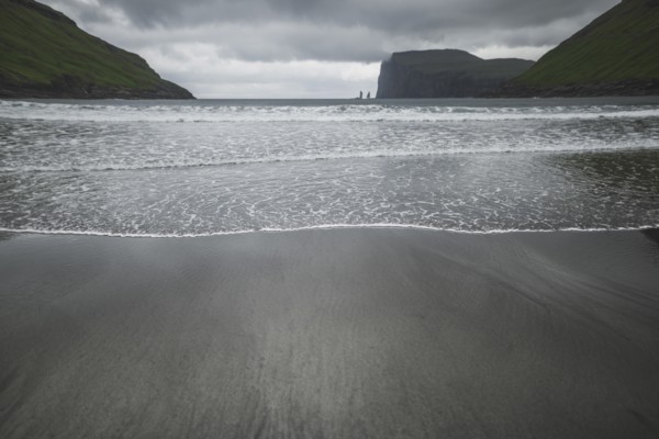 Denmark, Beach in foggy day,