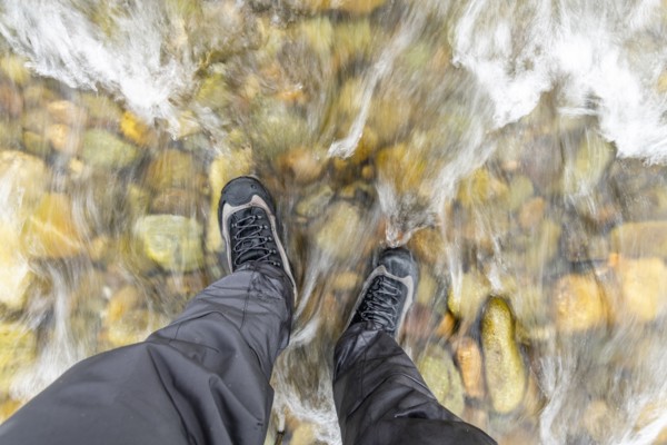 Man standing in river