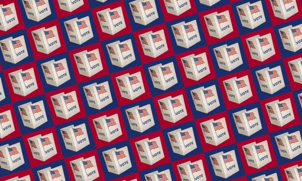 US voting ballot pattern