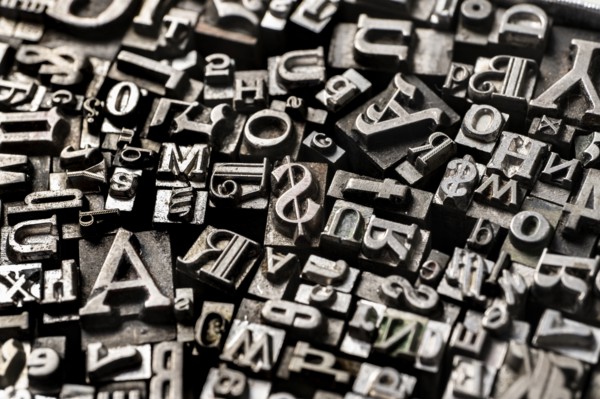 Metal type fonts