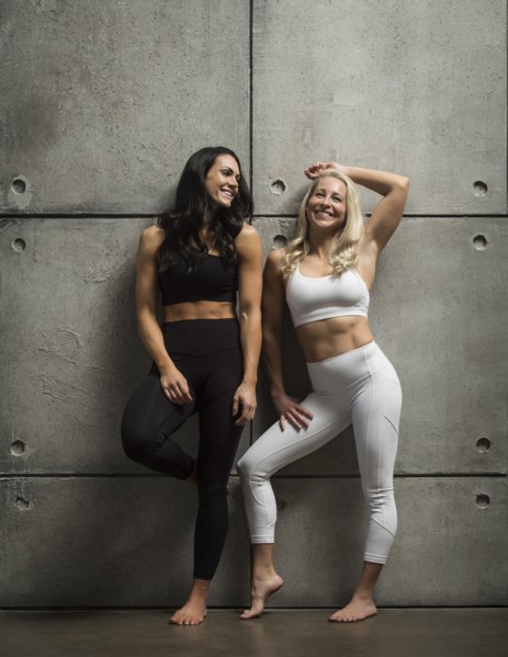Portrait of two sporty women