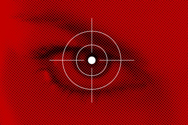 Target on abstract image of eye