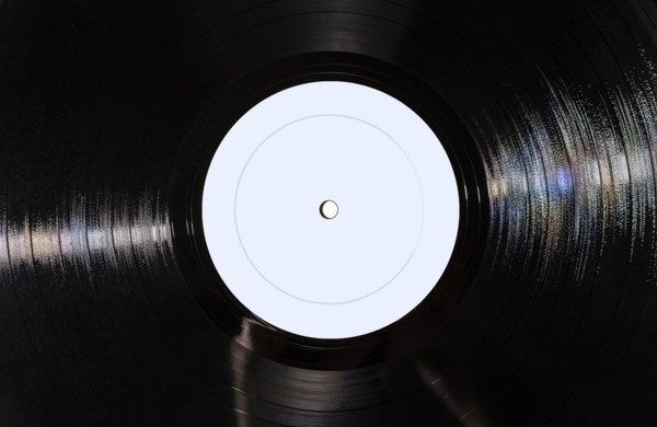 Close-up of vintage record