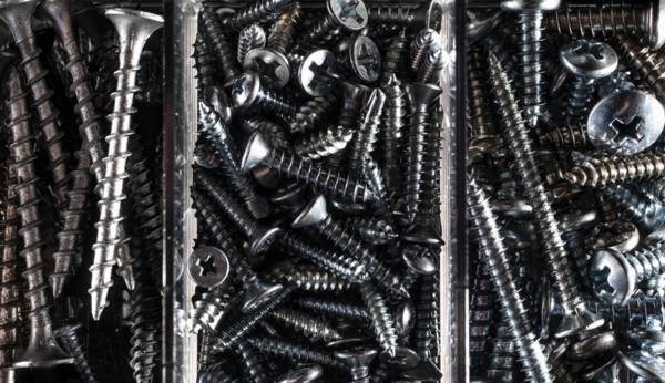 Full frame shot of screws