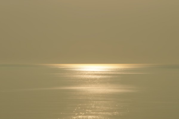 Calm sea and sky with sunlight