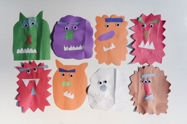 Colorful paper cutouts