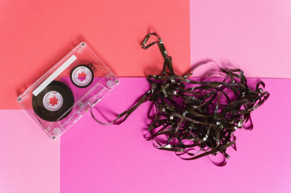 Damaged audio tape