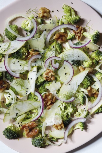 Close-up of fresh salad on plate