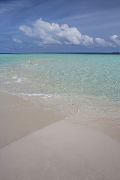 Maldives, Beach and turquoise Indian ocean