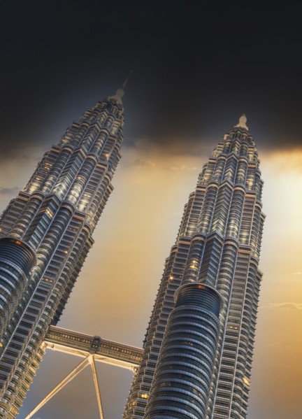 Night view of Petronas Towers