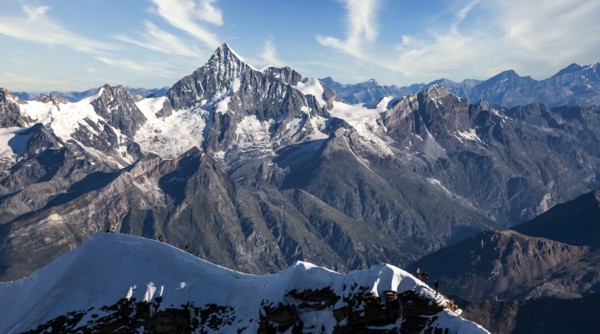 Aerial view of Monte Rosa Massif
