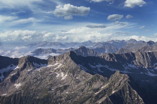 Aerial view of Monte Rosa Massif