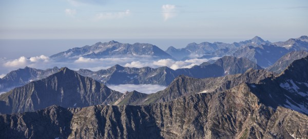 Aerial view of Monte Rosa Massif