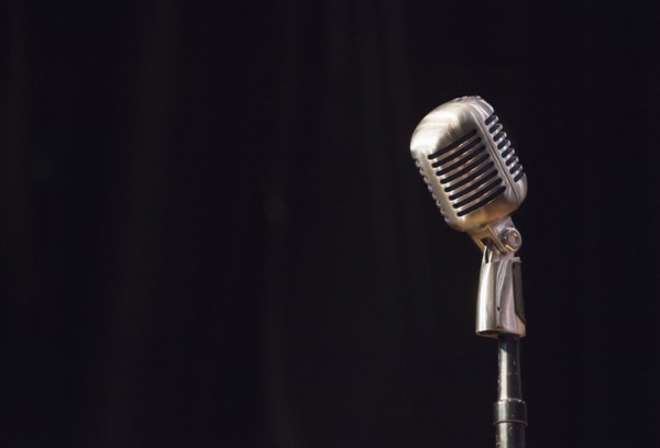 Vintage stage microphone