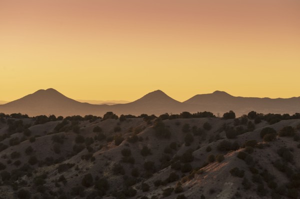 Evening sky over Galisteo Basin Preserve
