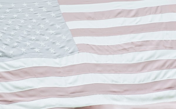 Close-up of American flag