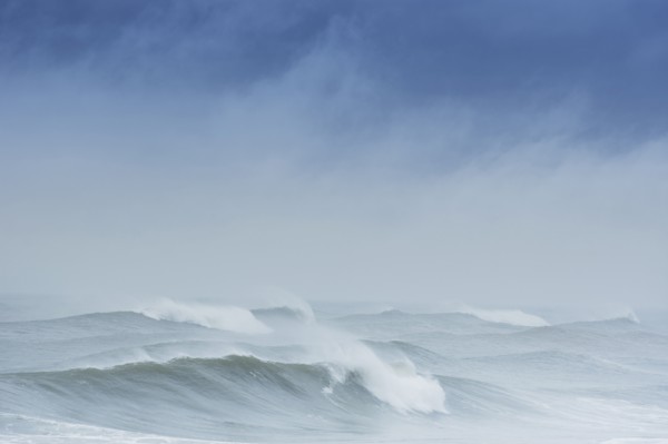 Storm clouds and rough sea
