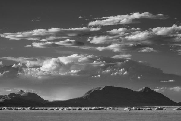 Landscape with mountains and clouds