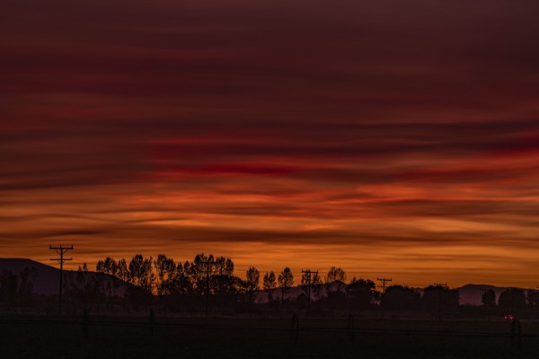 Sunset sky over landscape