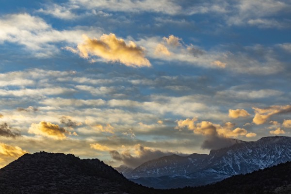 Clouds at sunset in Zion National Park