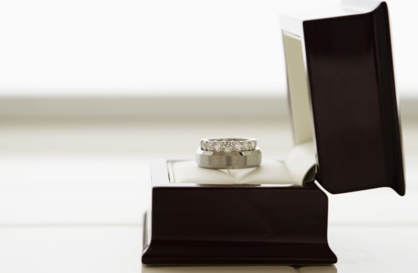 Wedding ring in box