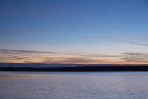 Usa, Maine, Cooper, Sunset at Cathance Lake