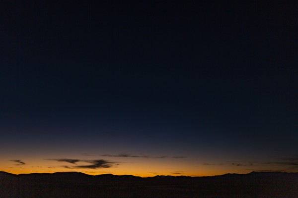 Dusk over foothills near Sun Valley