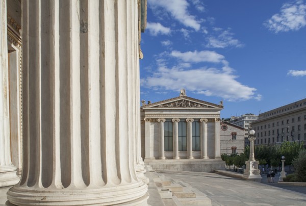 Agora buildings with pillars