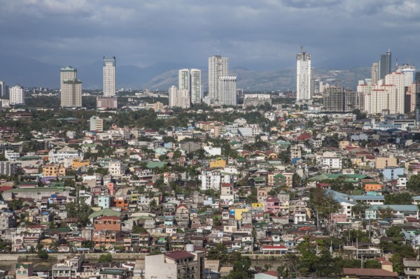 Aerial view of Manila cityscape