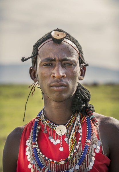 Black man wearing traditional clothing