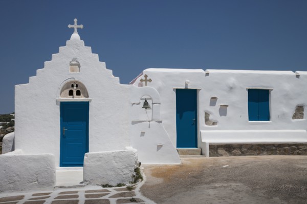 Traditional church and blue sky