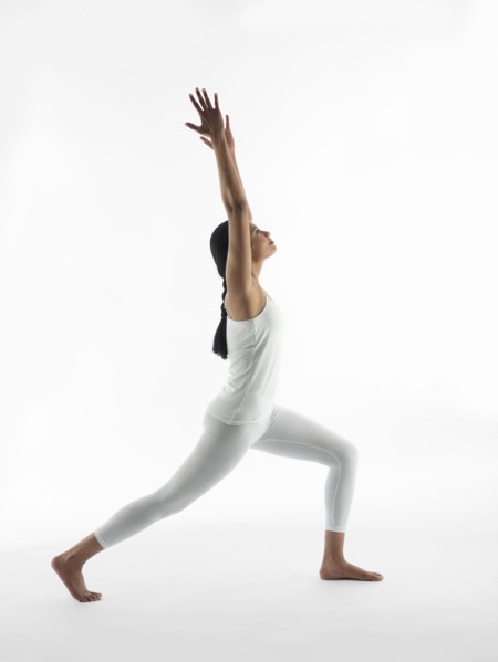 Serene woman practicing yoga
