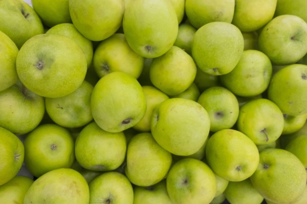 Pile of green apples