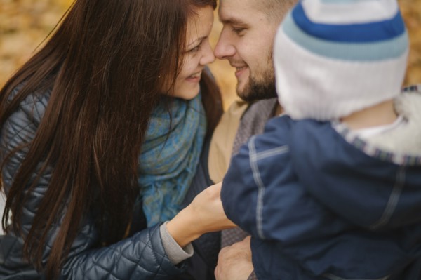 Affectionate Middle Eastern couple with baby son