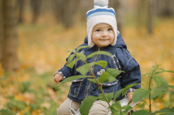 Portrait of smiling Middle Eastern baby boy