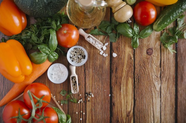 Ingredients for salad